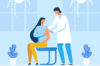 Illustration of patient getting a vaccine